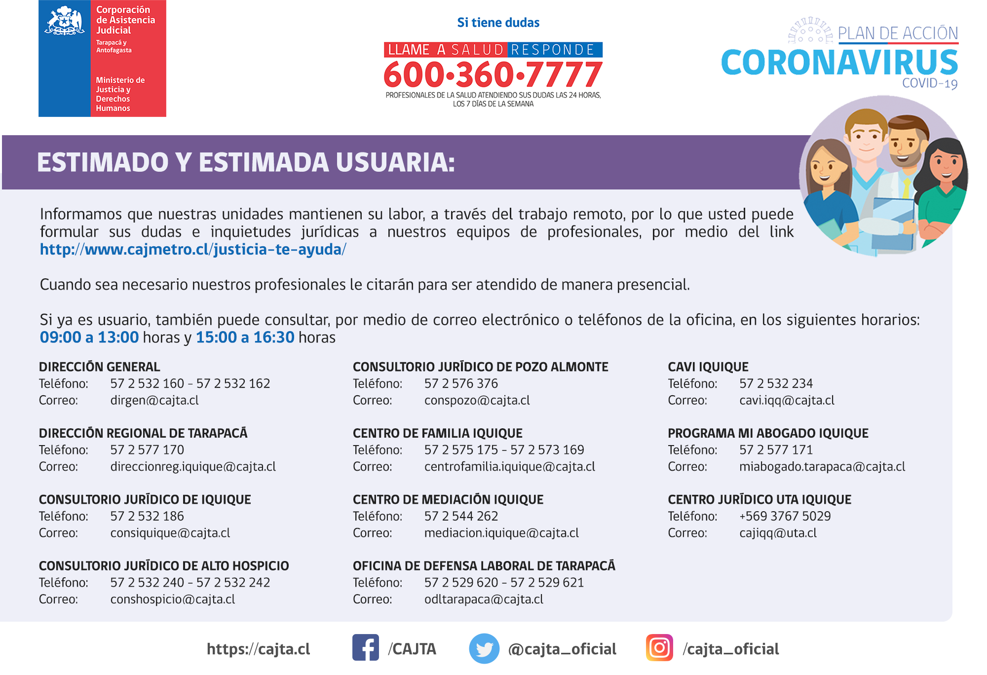 Consultorio Jurídico de Pozo Almonte y Móvil  en Radio San Andrés de Pica
