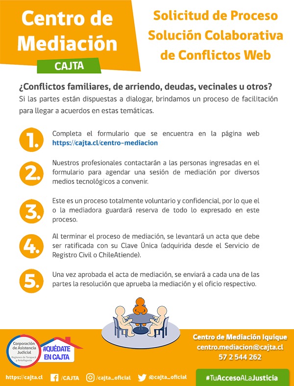 Información del Centro de Mediación de Tarapacá