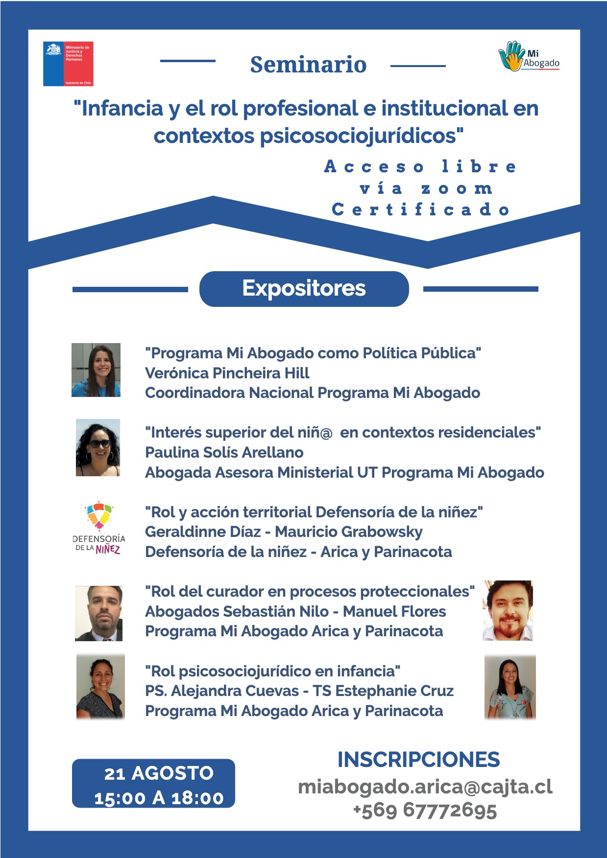 Mi Abogado de Arica y Parinacota invita a participar en el Seminario