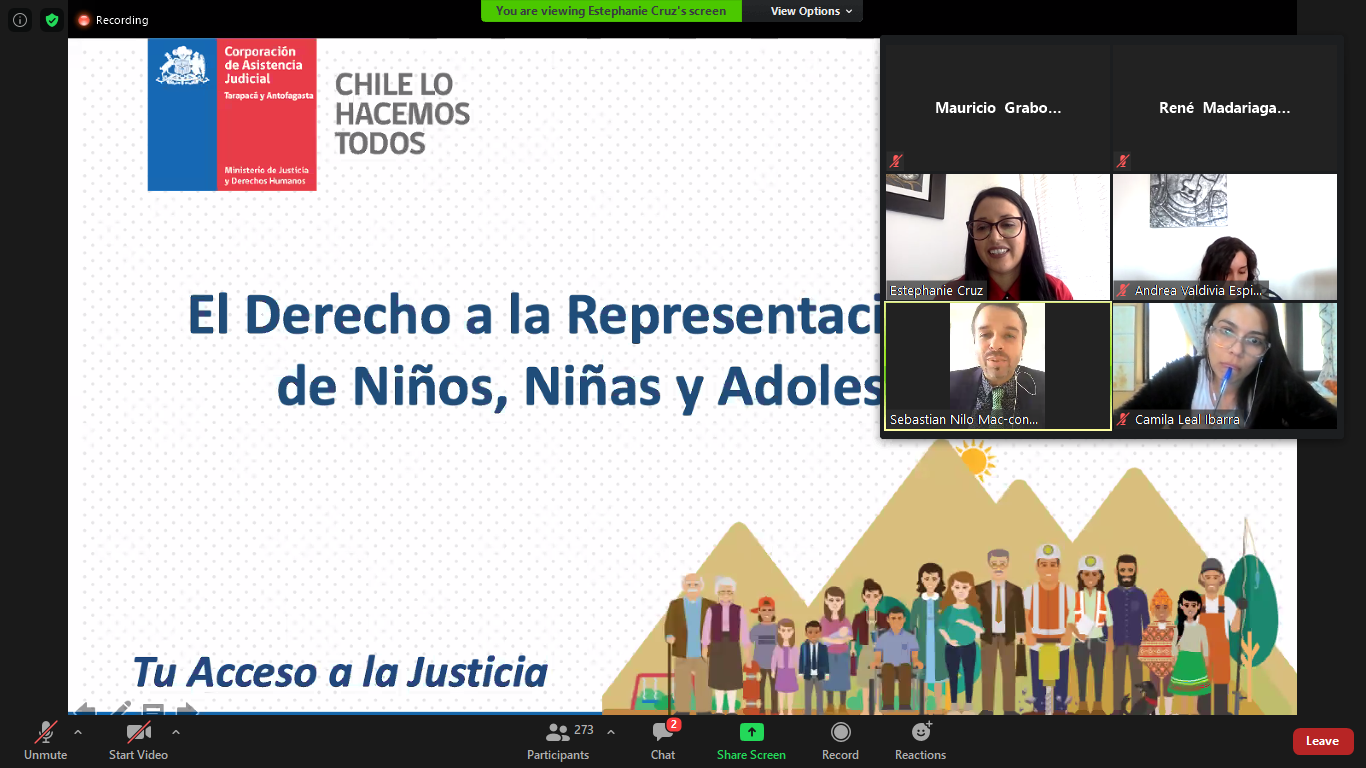 Seminario y capacitación, “Infancia y el Rol Profesional e Institucional en Contextos Psicosociojurídicos”