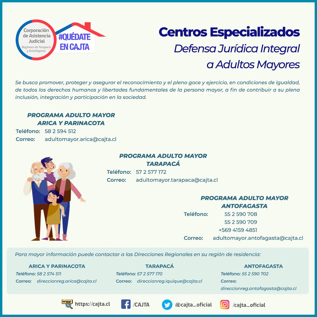Adulta y Adulto Mayor: ¡Resolvemos sus dudas e inquietudes jurídicas y sociales!