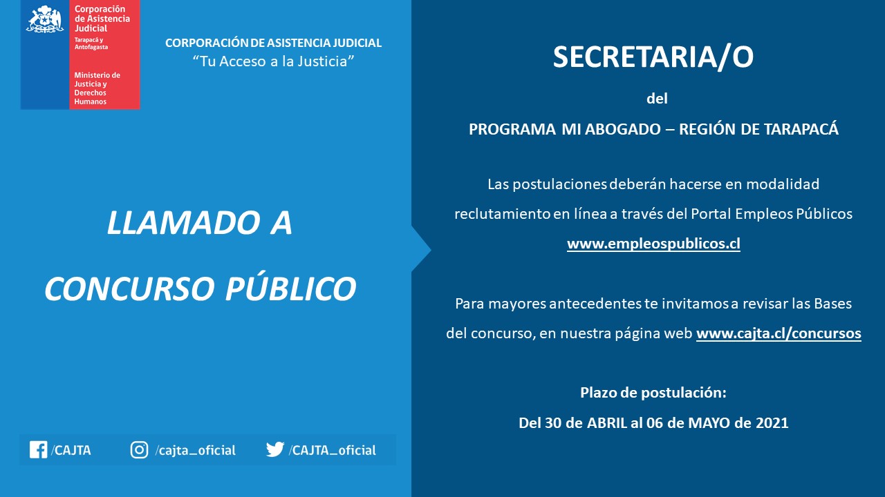 LLAMADO A CONCURSO PÚBLICO
