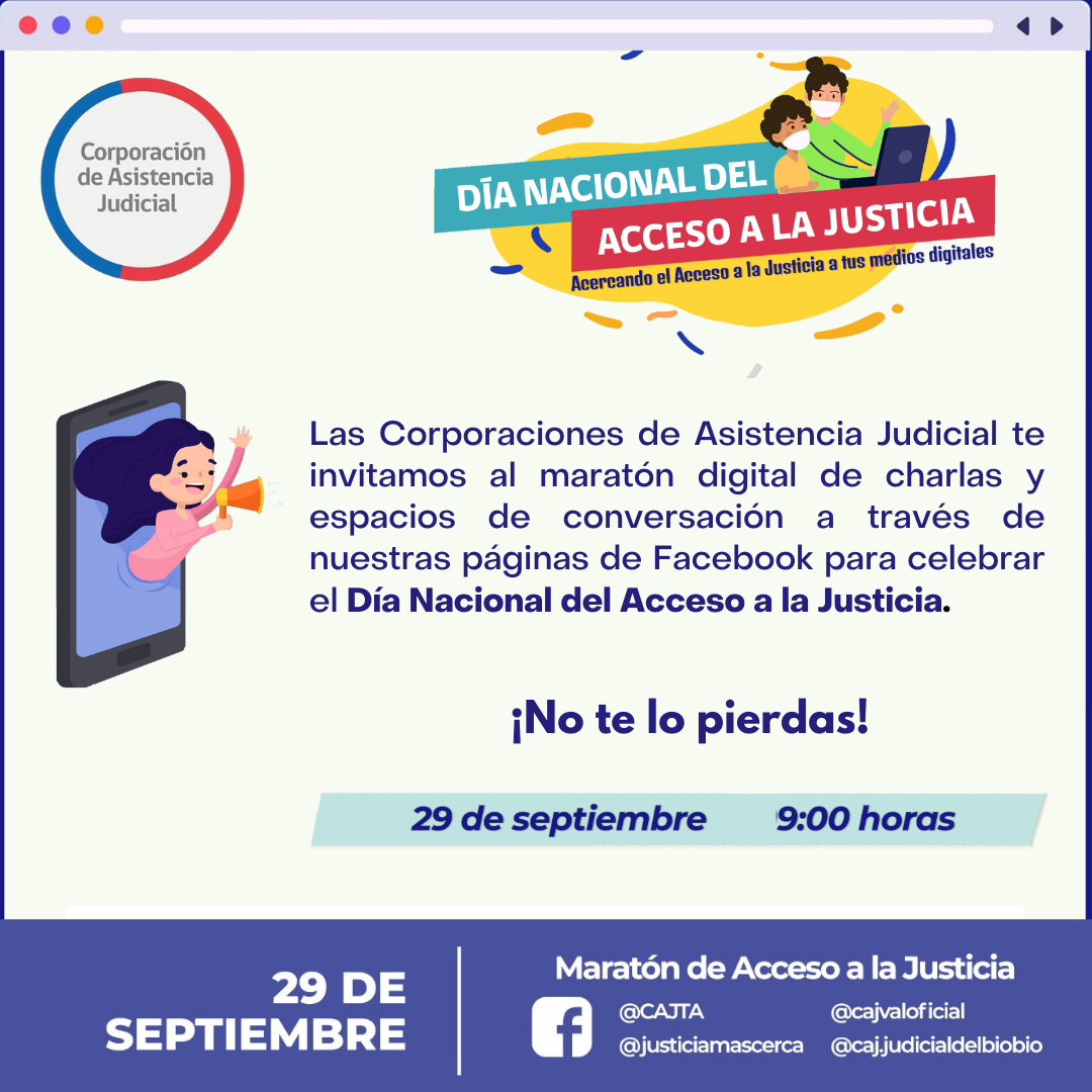 MARATÓN POR EL ACCESO A LA JUSTICIA MIÉRCOLES 29 DE SEPTIEMBRE DESDE LAS 9 HORAS