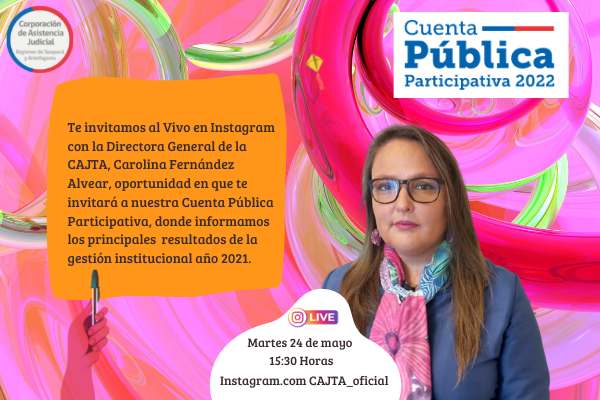 Vivo de Instagram con la Directora General de la CAJTA