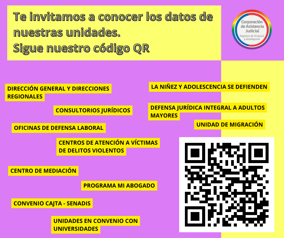 TE INVITAMOS A CONOCER LOS DATOS DE NUESTRAS UNIDADES