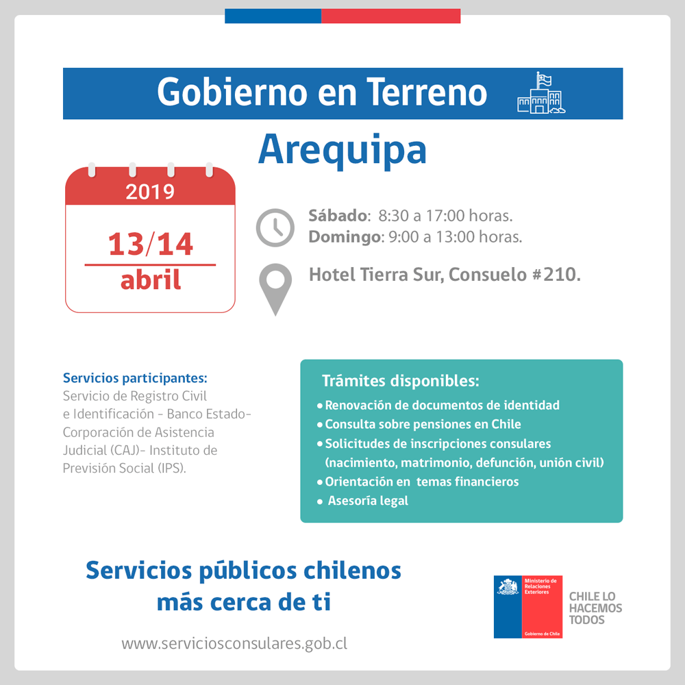 Este sábado y domingo realiza tus trámites en Arequipa